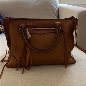 REBECCA MINKOFF Regan Satchel Tote Almond